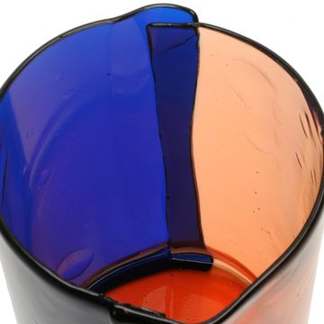 Two Lines Vase - Clear Light Ruby And Clear Blue by corsi design - view 5