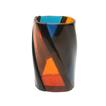 Twirl Vase - Clear Emerald And Clear Orange by corsi design - view 6