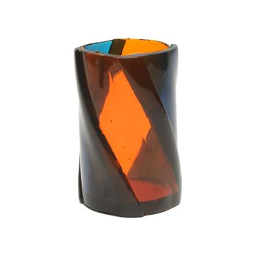 Twirl Vase - Clear Emerald And Clear Orange by corsi design - view 5