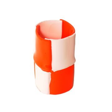 Bamboo Vase - Matt Orange And Matt Pink by corsi design - view 2
