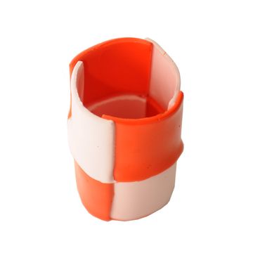 Bamboo Vase - Matt Orange And Matt Pink by corsi design - view 3