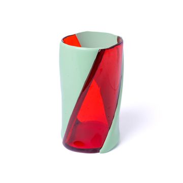 Twirl Vase - Clear Red, Mint by corsi design - view 2