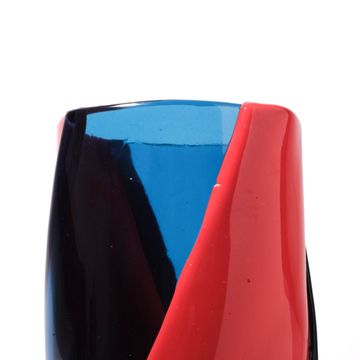 Twirl Vase - Clear Light Blue And Matt Sorbet by corsi design - view 6