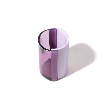 Two Lines Vase - Clear Lilac And Matt Lilac by corsi design - view 2