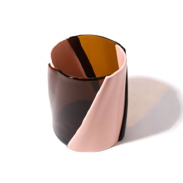 Twirl Vase - Clear Brown, Matt Salmon by corsi design - view 2