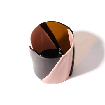Twirl Vase - Clear Brown, Matt Salmon by corsi design - view 3
