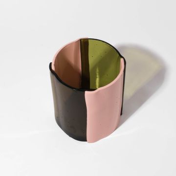 Four Lines Vase - Clear Bottle Green, Matt Salmon by corsi design - view 3