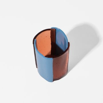 Four Lines Vase - Clear Light Ruby, Blue by corsi design - view 3