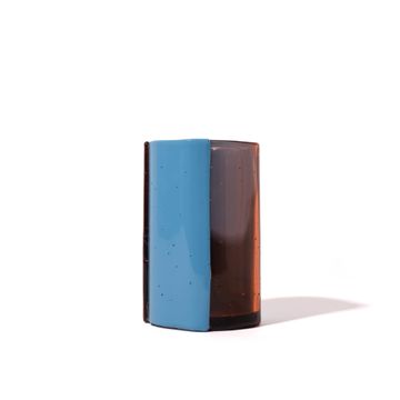 Four Lines Vase - Clear Light Ruby, Blue by corsi design - view 2