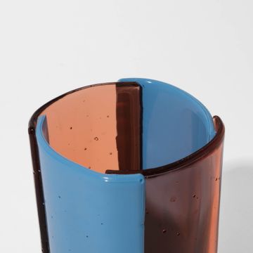 Four Lines Vase - Clear Light Ruby, Blue by corsi design - view 5