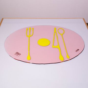 Table-Mates - Clear Antique Pink, Fluo Yellow by corsi design - view 4