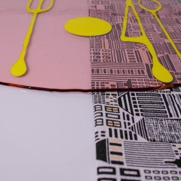 Table-Mates - Clear Antique Pink, Fluo Yellow by corsi design - view 5