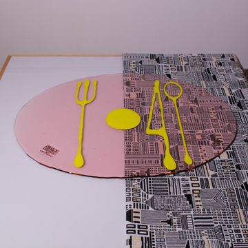 Table-Mates - Clear Antique Pink, Fluo Yellow by corsi design - view 6