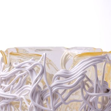 Spaghetti Special Vase L - Clear, White by corsi design - view 5
