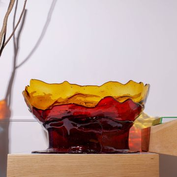 Big Collina Vase Extra Colour - Clear Amber And Dark Ruby by corsi design - view 3