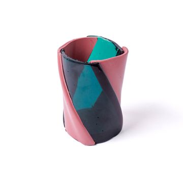 Twirl Vase - Clear Aqua, Mauve by corsi design - view 2