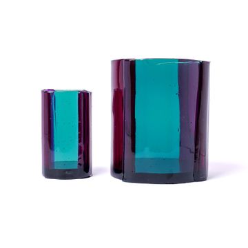 Four Lines Vase - Clear Aqua, Purple by corsi design - view 6