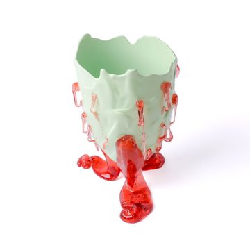 Clear Special Vase - Matt Mint And Antique Pink by corsi design - view 2
