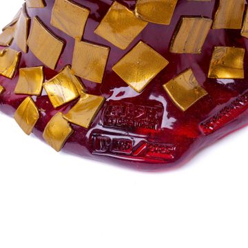 Rock Vase L - Clear Light Fuchsia, Gold by corsi design - view 6