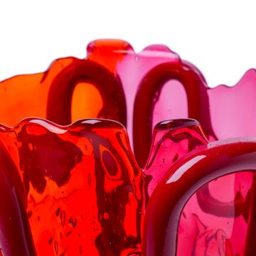 Indian Summer Vase Extra Colour - Clear Fuchsia, Orange, Matt Bordeaux by corsi design - view 5