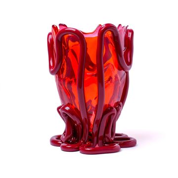 Indian Summer Vase Extra Colour - Clear Fuchsia, Orange, Matt Bordeaux by corsi design - view 2