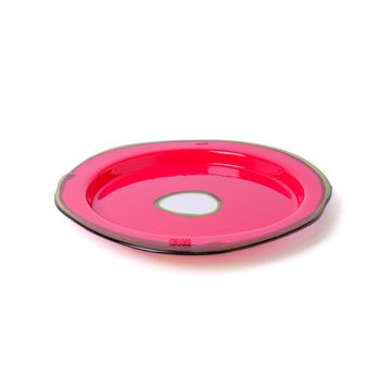 Try Tray Round - Matt Fuchsia And Clear Bottle Green by corsi design - view 3