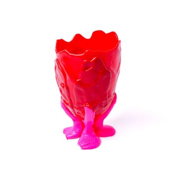 Clear Vase M - Matt Red, Fuchsia by corsi design - view 2