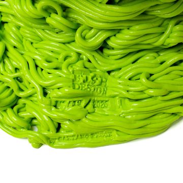Spaghetti Special Vase L - Clear Bottle Green, Lime by corsi design - view 4