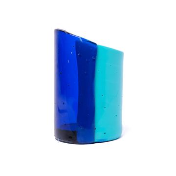 Cut Vase S - Clear Blue, Turquoise by corsi design - view 4