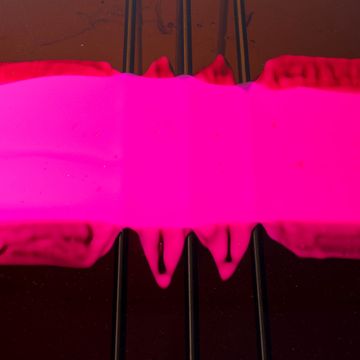 Triple Play Coffee Table XL High - Clear Fumè, Fluo Fuchsia, Brown by corsi design - view 5