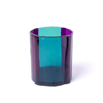 Four Lines Vase - Clear Aqua, Purple by corsi design - view 4
