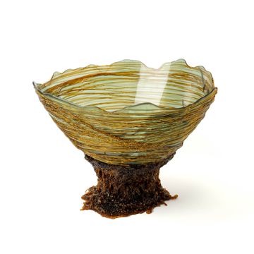 Ogiva Vase L - Clear Aqua, Brown by corsi design - view 4