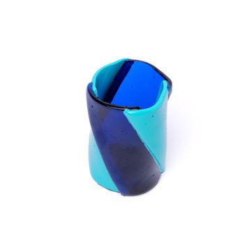 Twirl Vase - Clear Blue, Turquoise by corsi design - view 3