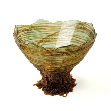 Ogiva Vase L - Clear Aqua, Brown by corsi design - view 3