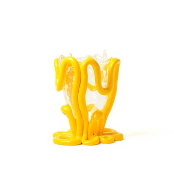 Indian Summer Vase M - Clear, Matt Yellow by corsi design - view 4