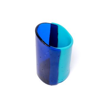 Cut Vase S - Clear Blue, Turquoise by corsi design - view 3