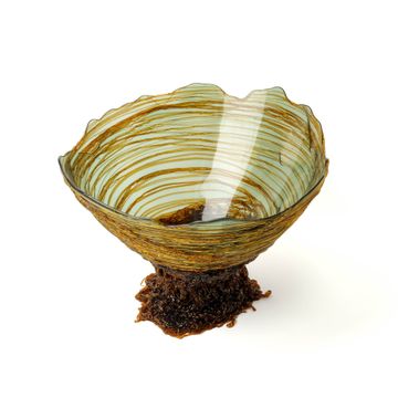 Ogiva Vase L - Clear Aqua, Brown by corsi design - view 5