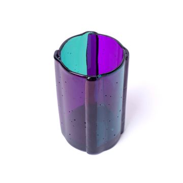 Four Lines Vase - Clear Aqua, Purple by corsi design - view 2