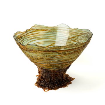 Ogiva Vase L - Clear Aqua, Brown by corsi design - view 2