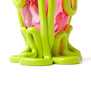 Indian Summer Vase - Clear Pink And Matt Lime by corsi design - view 5