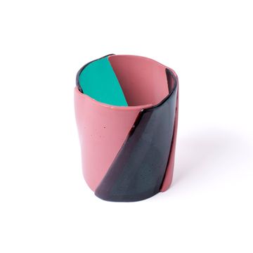 Twirl Vase - Clear Aqua, Mauve by corsi design - view 6