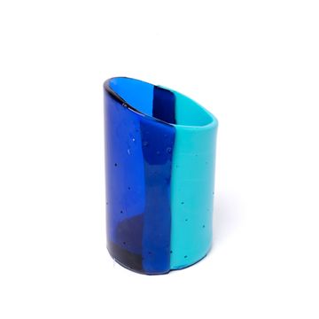 Cut Vase S - Clear Blue, Turquoise by corsi design - view 2