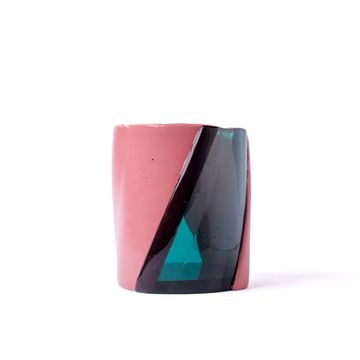 Twirl Vase - Clear Aqua, Mauve by corsi design - view 4