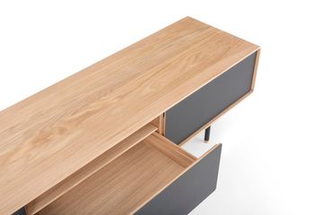 Fina Lowboard - Three Drawers, Black by GAZZDA - view 6