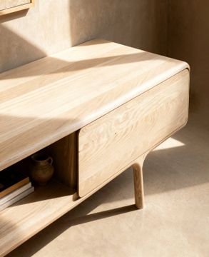 Fawn Lowboard - Two Drawers, Oak by GAZZDA - view 5
