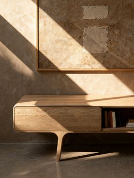 Fawn Lowboard - Two Drawers, Oak by GAZZDA - view 4