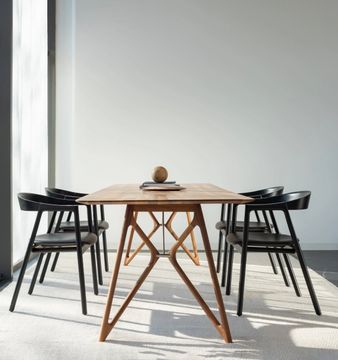 Muna Chair - Lacquered Oak, Upholstered by GAZZDA - view 3