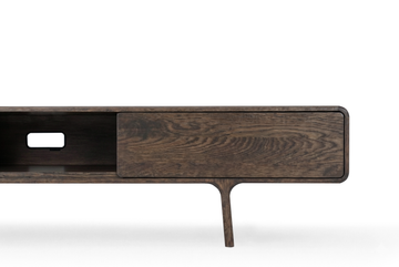 Fawn Lowboard - Two Drawers, Smoked Oak by GAZZDA - view 5