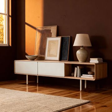 Fina Lowboard - Two Drawers, Off-White by GAZZDA - view 3