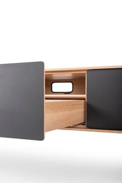 Fina Lowboard - Three Drawers, Black by GAZZDA - view 7